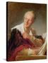 Portrait of Denis Diderot (1715-84) circa 1769-Jean-Honoré Fragonard-Stretched Canvas