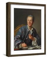 Portrait of Denis Diderot, 1767-Louis Michel Van Loo-Framed Giclee Print