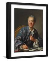 Portrait of Denis Diderot, 1767-Louis Michel Van Loo-Framed Giclee Print