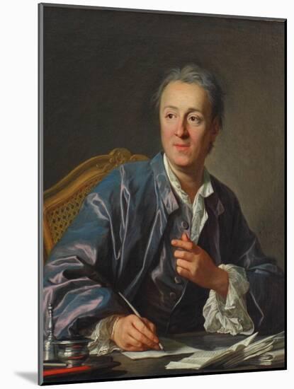 Portrait of Denis Diderot, 1767-Louis Michel Van Loo-Mounted Giclee Print