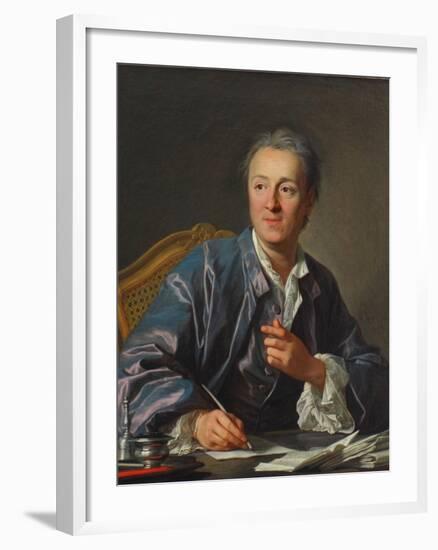 Portrait of Denis Diderot, 1767-Louis Michel Van Loo-Framed Giclee Print