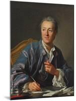 Portrait of Denis Diderot, 1767-Louis Michel Van Loo-Mounted Giclee Print