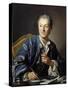 Portrait of Denis Diderot, 1767-Louis Michel Van Loo-Stretched Canvas