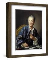 Portrait of Denis Diderot, 1767-Louis Michel Van Loo-Framed Art Print