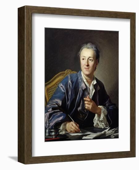 Portrait of Denis Diderot, 1767-Louis Michel Van Loo-Framed Art Print