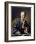 Portrait of Denis Diderot, 1767-Louis Michel Van Loo-Framed Art Print