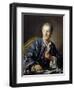 Portrait of Denis Diderot, 1767-Louis Michel Van Loo-Framed Art Print