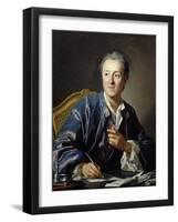 Portrait of Denis Diderot, 1767-Louis Michel Van Loo-Framed Art Print