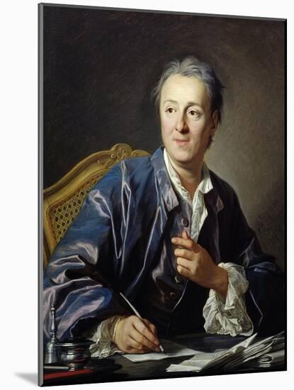 Portrait of Denis Diderot, 1767-Louis Michel Van Loo-Mounted Art Print