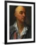 Portrait of Denis Diderot, Bust-Length, Wearing an Open, Lace-Collared, Shirt and Jacket-Jean-Baptiste Greuze-Framed Giclee Print