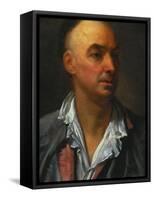 Portrait of Denis Diderot, Bust-Length, Wearing an Open, Lace-Collared, Shirt and Jacket-Jean-Baptiste Greuze-Framed Stretched Canvas