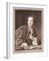 Portrait of Denis Diderot-null-Framed Giclee Print