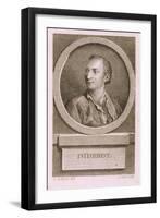 Portrait of Denis Diderot-Augustin De Saint-aubin-Framed Giclee Print