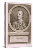 Portrait of Denis Diderot-Augustin De Saint-aubin-Stretched Canvas