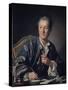 Portrait of Diderot, c.1767-Carle Vanloo-Stretched Canvas