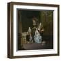 Portrait of Diederik, Baron Van Leyden Van Vlaardingen with His Wife and Three Sons-Willem Van Mieris-Framed Art Print