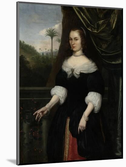 Portrait of Dina Lems, Wife of Jan Valckenburgh-Daniel Vertangen-Mounted Art Print