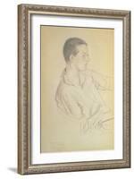 Portrait of Dmitri Dmitrievich Shostakovich (1906-75), 1923-Boris Kustodiyev-Framed Giclee Print