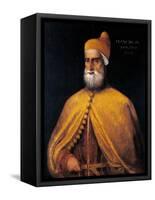 Portrait of Doge Francesco Don-Titian (Tiziano Vecelli)-Framed Stretched Canvas