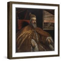 Portrait of Doge Marino Grimani, 1600-25-Jacopo Robusti Tintoretto-Framed Giclee Print