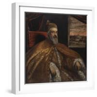 Portrait of Doge Marino Grimani, 1600-25-Jacopo Robusti Tintoretto-Framed Giclee Print