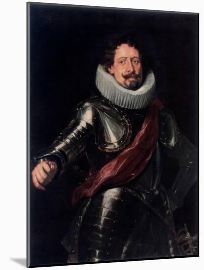 Portrait of Don Diego Messia, Marques De Leganés-Peter Paul Rubens-Mounted Giclee Print