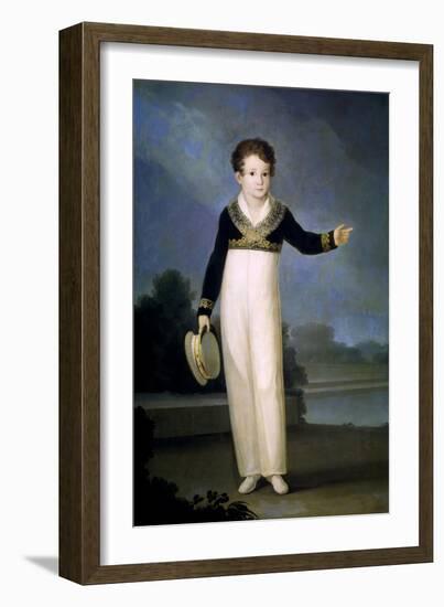 Portrait of Don Mariano San Juan Y Pinedo, Count Consort of La Cimera, 1810-1813-Agustín Esteve-Framed Giclee Print