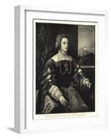 Portrait of Dona Isabella of Portugal, Consort of Charles V-Titian (Tiziano Vecelli)-Framed Giclee Print