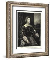 Portrait of Dona Isabella of Portugal, Consort of Charles V-Titian (Tiziano Vecelli)-Framed Giclee Print