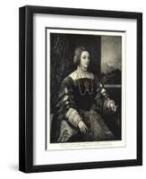 Portrait of Dona Isabella of Portugal, Consort of Charles V-Titian (Tiziano Vecelli)-Framed Giclee Print