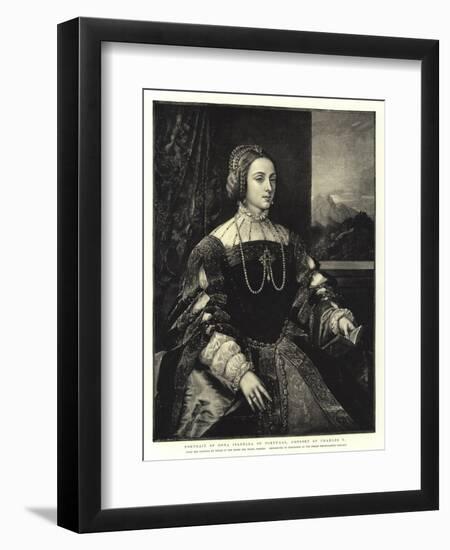 Portrait of Dona Isabella of Portugal, Consort of Charles V-Titian (Tiziano Vecelli)-Framed Giclee Print