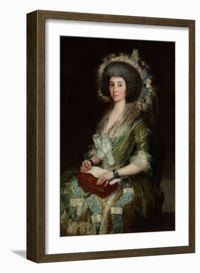 Portrait of Doña Manuela Camas, the Wife of Ceán Bermúdez-Francisco de Goya-Framed Giclee Print