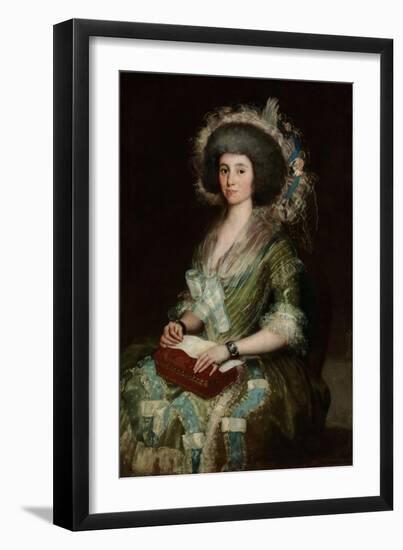 Portrait of Doña Manuela Camas, the Wife of Ceán Bermúdez-Francisco de Goya-Framed Giclee Print