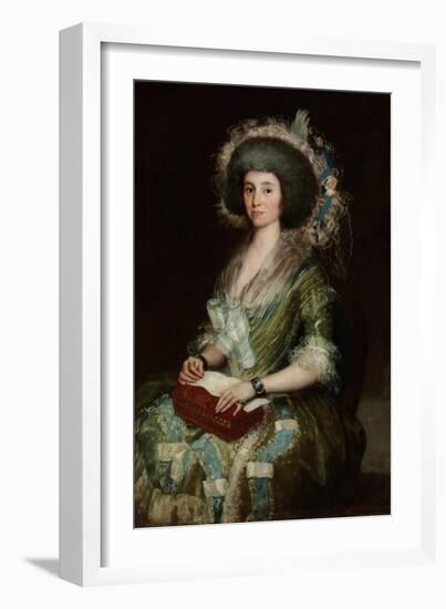 Portrait of Doña Manuela Camas, the Wife of Ceán Bermúdez-Francisco de Goya-Framed Giclee Print