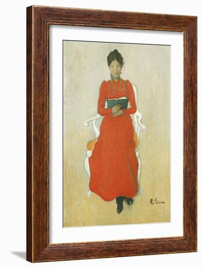 Portrait of Dora Lamm, c.1900-Carl Larsson-Framed Giclee Print