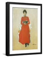 Portrait of Dora Lamm, c.1900-Carl Larsson-Framed Giclee Print