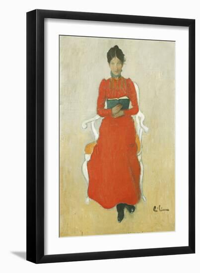 Portrait of Dora Lamm, c.1900-Carl Larsson-Framed Giclee Print