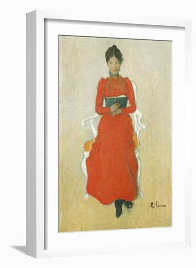 Portrait of Dora Lamm, c.1900-Carl Larsson-Framed Giclee Print