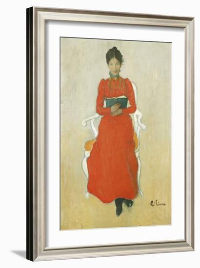 Portrait of Dora Lamm, c.1900-Carl Larsson-Framed Giclee Print