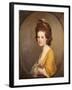 Portrait of Dorothy Hodges, Half Length, in a Yellow Dress-Joseph Wright of Derby-Framed Giclee Print