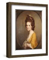 Portrait of Dorothy Hodges, Half Length, in a Yellow Dress-Joseph Wright of Derby-Framed Giclee Print