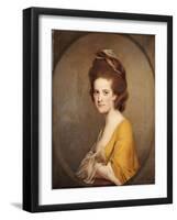 Portrait of Dorothy Hodges, Half Length, in a Yellow Dress-Joseph Wright of Derby-Framed Giclee Print