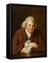 Portrait of Dr Erasmus Darwin (1731-1802) Scientist, Inventor, Poet, Grandfather of Charles Darwin-Joseph Wright of Derby-Framed Stretched Canvas