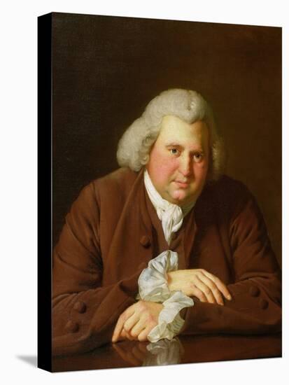 Portrait of Dr Erasmus Darwin (1731-1802) Scientist, Inventor, Poet, Grandfather of Charles Darwin-Joseph Wright of Derby-Stretched Canvas