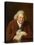 Portrait of Dr Erasmus Darwin (1731-1802) Scientist, Inventor, Poet, Grandfather of Charles Darwin-Joseph Wright of Derby-Stretched Canvas