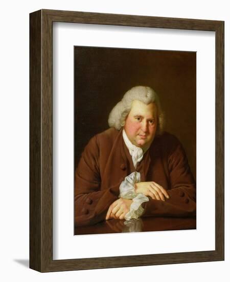 Portrait of Dr Erasmus Darwin (1731-1802) Scientist, Inventor, Poet, Grandfather of Charles Darwin-Joseph Wright of Derby-Framed Giclee Print