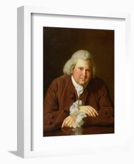 Portrait of Dr Erasmus Darwin (1731-1802) Scientist, Inventor, Poet, Grandfather of Charles Darwin-Joseph Wright of Derby-Framed Giclee Print