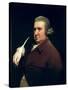 Portrait of Dr Erasmus Darwin Scientist, Inventor and Poet, Grandfather of Charles Darwin, 1792-93-Joseph Wright of Derby-Stretched Canvas