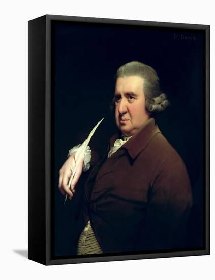 Portrait of Dr Erasmus Darwin Scientist, Inventor and Poet, Grandfather of Charles Darwin, 1792-93-Joseph Wright of Derby-Framed Stretched Canvas