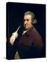 Portrait of Dr Erasmus Darwin Scientist, Inventor and Poet, Grandfather of Charles Darwin, 1792-93-Joseph Wright of Derby-Stretched Canvas